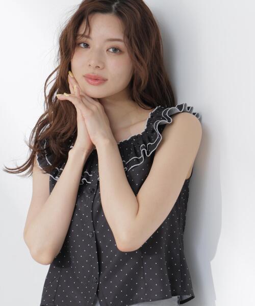 PROPORTION BODY DRESSING(プロポーションボディドレッシング)の「ラッフルカラーブラウス(シャツ/ブラウス・レディース・ブラック系その他/ホワイト系その他・FREE)」の14枚目の写真