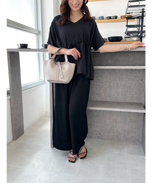 fifth（フィフス）の「【SETUP対応】ウエストマークVネックプルオーバー（シャツ/ブラウス・レディース・ブラック/ベージュ・M）」の11枚目の写真