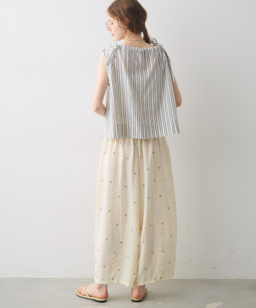 Crisp(クリスプ)の「embroidery easy pants / エンブロイダリーイージーパンツ(その他パンツ・レディース・ダークグレー/アイボリー・FREE)」の14枚目の写真