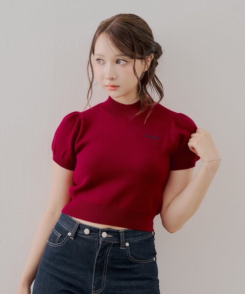 Chico(チコ)の「パフスリーブロゴ刺繍ニット(ニット/セーター・レディース・アイボリー/ネイビー/レッド系その他3/ブラウン系その他3・FREE)」の17枚目の写真