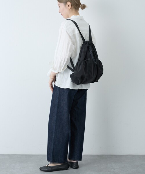 collex(コレックス)の「3WAY撥水ナイロントート&ナップサック(バックパック/リュック・レディース・ブラック/グレイッシュベージュ・フリー)」の8枚目の写真