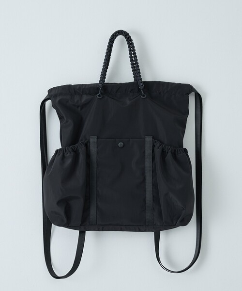 collex(コレックス)の「3WAY撥水ナイロントート&ナップサック(バックパック/リュック・レディース・ブラック/グレイッシュベージュ・フリー)」の15枚目の写真