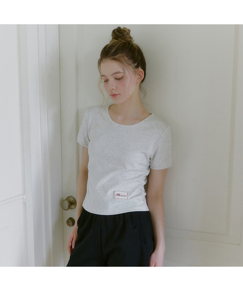 MICANE(ミケーネ)の「キュロレミニレースTシャツ(Tシャツ/カットソー・レディース・ホワイト/ブルー/オリーブ・SMALL/MEDIUM/LARGE/X-LARGE)」の1枚目の写真