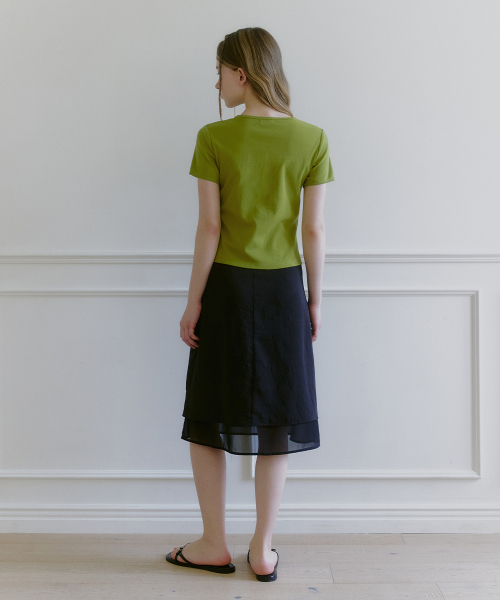 MICANE(ミケーネ)の「キュロレミニレースTシャツ(Tシャツ/カットソー・レディース・ホワイト/ブルー/オリーブ・SMALL/MEDIUM/LARGE/X-LARGE)」の7枚目の写真