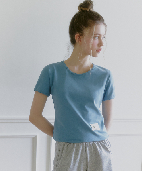 MICANE(ミケーネ)の「キュロレミニレースTシャツ(Tシャツ/カットソー・レディース・ホワイト/ブルー/オリーブ・SMALL/MEDIUM/LARGE/X-LARGE)」の10枚目の写真