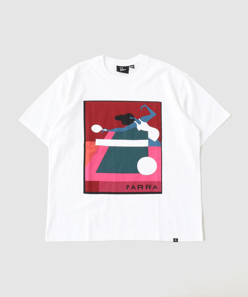 By Parra(バイパラ)の「by Parra Ping ponged t-shirt(Tシャツ/カットソー・メンズ・ホワイト・LARGE/MEDIUM)」の1枚目の写真
