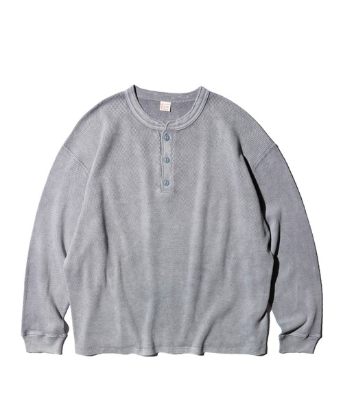 TOWNCRAFT(タウンクラフト)の「TOWNCRAFT / タウンクラフト COTTON THERMAL 3B HENLEY TEE コットン サーマル 3ボタン ヘンリーネックTシャツ(Tシャツ/カットソー・メンズ・ネイビー/グレー/ナチュラル/ピンク/ブラック・MEDIUM/LARGE)」の21枚目の写真