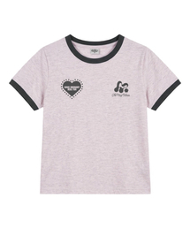 MORF ハートリング 半袖Tシャツ メランジピンク