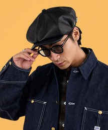 Schott | Schott / ショット LEATHER HUNTING 羊革 レザーハンチング 帽子 ワーク ヴィンテージ メンズ 2026年秋冬 秋物(ハンチング/ベレー帽)