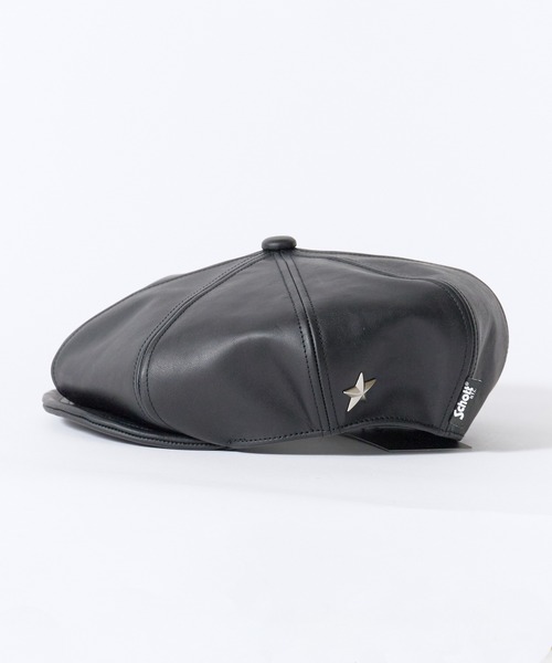 Schott（ショット）の「Schott / ショット LEATHER HUNTING 羊革 レザーハンチング 帽子 ワーク ヴィンテージ メンズ 2026年秋冬 秋物（ハンチング/ベレー帽・メンズ・ブラック・FREE）」の10枚目の写真