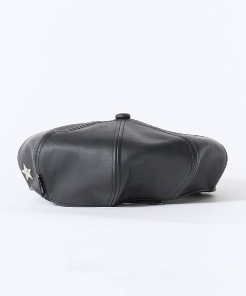 Schott（ショット）の「Schott / ショット LEATHER HUNTING 羊革 レザーハンチング 帽子 ワーク ヴィンテージ メンズ 2026年秋冬 秋物（ハンチング/ベレー帽・メンズ・ブラック・FREE）」の9枚目の写真