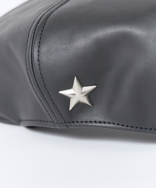 Schott（ショット）の「Schott / ショット LEATHER HUNTING 羊革 レザーハンチング 帽子 ワーク ヴィンテージ メンズ 2026年秋冬 秋物（ハンチング/ベレー帽・メンズ・ブラック・FREE）」の7枚目の写真