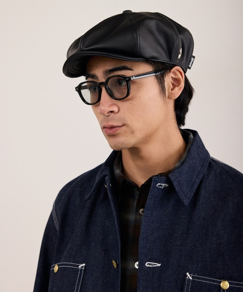 Schott（ショット）の「Schott / ショット LEATHER HUNTING 羊革 レザーハンチング 帽子 ワーク ヴィンテージ メンズ 2026年秋冬 秋物（ハンチング/ベレー帽・メンズ・ブラック・FREE）」の21枚目の写真