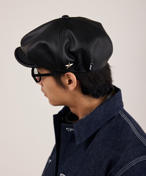 Schott（ショット）の「Schott / ショット LEATHER HUNTING 羊革 レザーハンチング 帽子 ワーク ヴィンテージ メンズ 2026年秋冬 秋物（ハンチング/ベレー帽・メンズ・ブラック・FREE）」の18枚目の写真