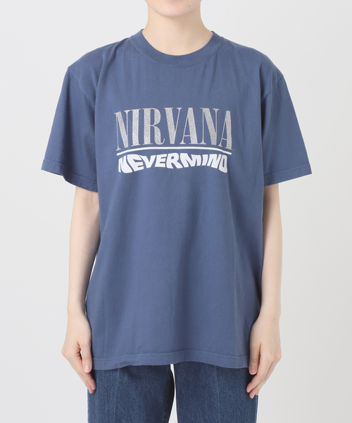 B.C STOCK（ベーセーストック）の「GOOD ROCK SPEED / グッドロックスピード NIRVANA Tshirts（Tシャツ/カットソー・レディース・ブルー・FREE）」の2枚目の写真