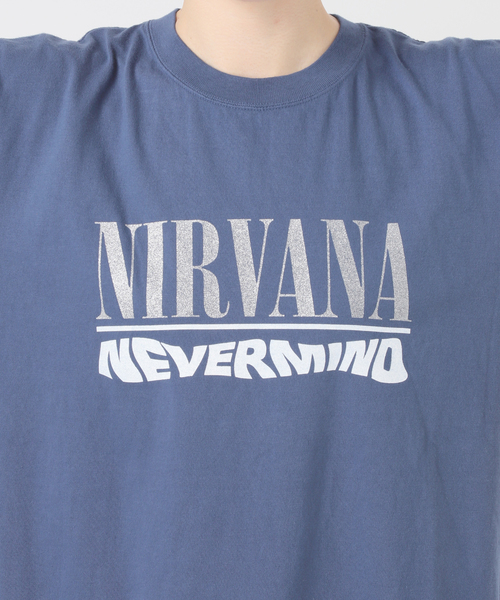 B.C STOCK（ベーセーストック）の「GOOD ROCK SPEED / グッドロックスピード NIRVANA Tshirts（Tシャツ/カットソー・レディース・ブルー・FREE）」の3枚目の写真