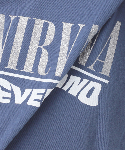 B.C STOCK（ベーセーストック）の「GOOD ROCK SPEED / グッドロックスピード NIRVANA Tshirts（Tシャツ/カットソー・レディース・ブルー・FREE）」の4枚目の写真