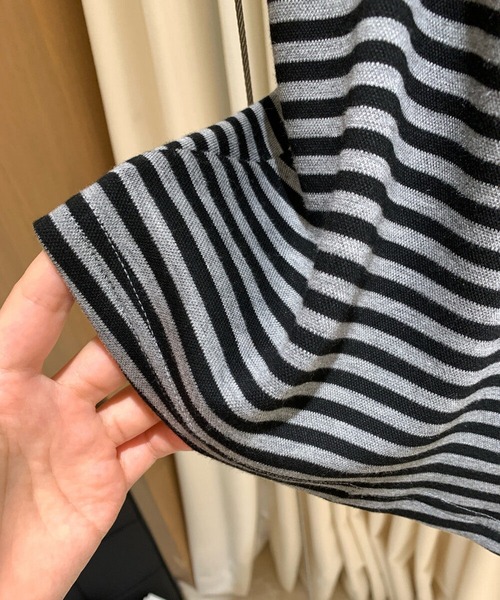 shyam inspiration（シャムインスピレーション）の「ボーダーイージーショートパンツ（その他パンツ・レディース・ホワイト/グレー・M/L）」の18枚目の写真
