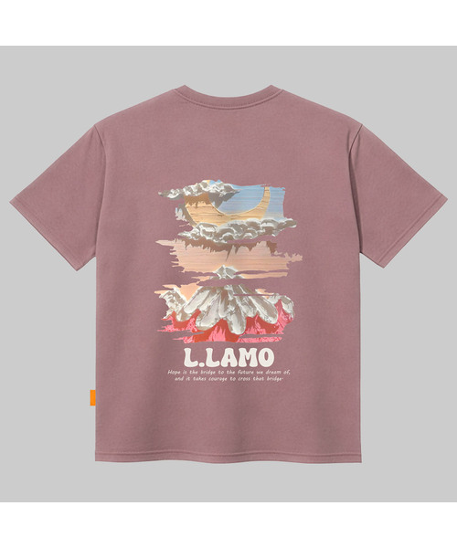 LLAMO(エラモ)の「マウンテンムーン 半袖Tシャツ 男女共用 ビッグサイズ(Tシャツ/カットソー・メンズ・ホワイト/ブラック/ベージュ/ピンク・SMALL/MEDIUM/LARGE/X-LARGE/2XL/4XL/3XL)」の4枚目の写真