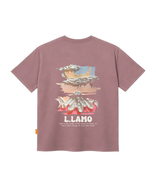 LLAMO(エラモ)の「マウンテンムーン 半袖Tシャツ 男女共用 ビッグサイズ(Tシャツ/カットソー・メンズ・ホワイト/ブラック/ベージュ/ピンク・SMALL/MEDIUM/LARGE/X-LARGE/2XL/4XL/3XL)」の7枚目の写真