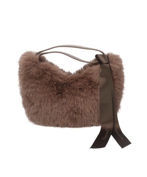 Chapeau d' O(シャポードオー)の「Chapeau d' O One Handle Fur Bag / シャポードオー(ハンドバッグ・レディース・ブラウン/ブラック/ライトベージュ・FREE)」の9枚目の写真