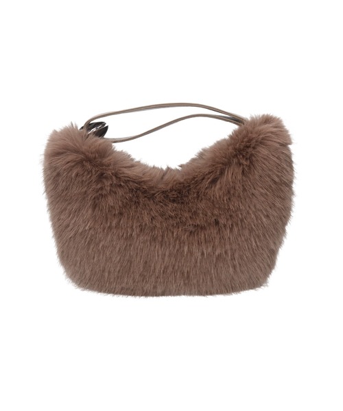 Chapeau d' O(シャポードオー)の「Chapeau d' O One Handle Fur Bag / シャポードオー(ハンドバッグ・レディース・ブラウン/ブラック/ライトベージュ・FREE)」の12枚目の写真