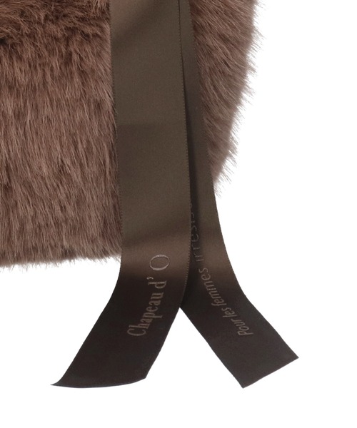Chapeau d' O(シャポードオー)の「Chapeau d' O One Handle Fur Bag / シャポードオー(ハンドバッグ・レディース・ブラウン/ブラック/ライトベージュ・FREE)」の15枚目の写真