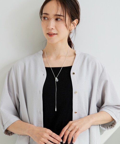 SHOO・LA・RUE(シューラルー)の「【2WAY】マットクリアノットネックレス(ネックレス・レディース・ブラック/ゴールド/シルバー・00)」の12枚目の写真