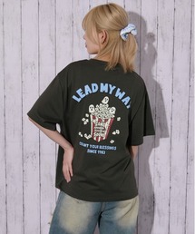 《ポップコーン・遊び心》オバケロゴTシャツ/カジュアル×ストリート/春夏/全3色