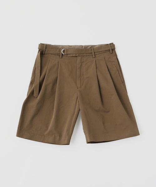 EDIFICE(エディフィス)の「TWILL BELTED 2プリーツ ショーツ(その他パンツ・メンズ・ブラウン系その他/アイボリー/ブラック・MEDIUM/SMALL/LARGE)」の3枚目の写真