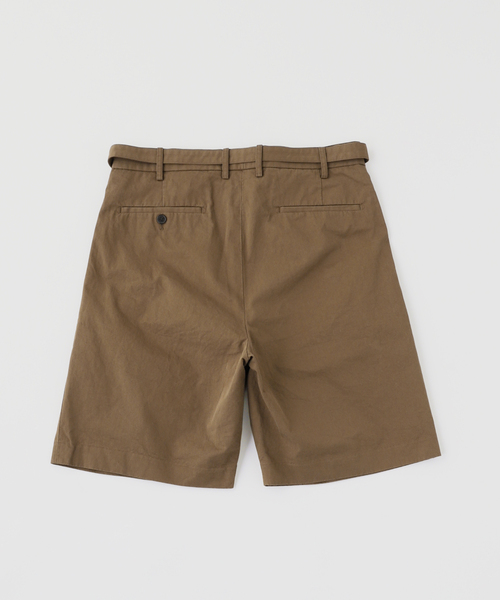 EDIFICE(エディフィス)の「TWILL BELTED 2プリーツ ショーツ(その他パンツ・メンズ・ブラウン系その他/アイボリー/ブラック・MEDIUM/SMALL/LARGE)」の4枚目の写真