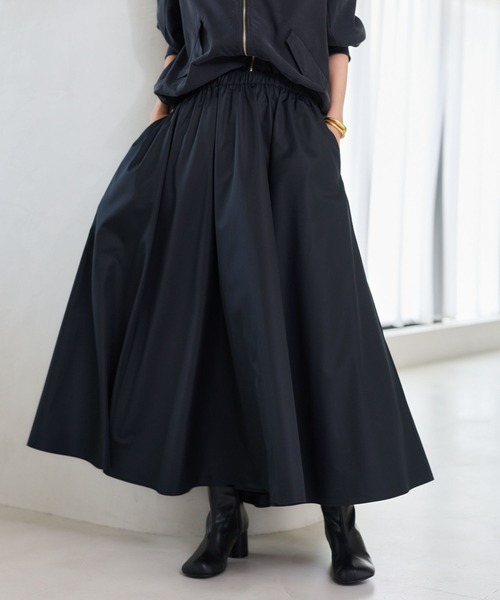 BARNYARDSTORM(バンヤードストーム)の「BARNYARDSTORM / タフタドラマティックスカート / JAPAN FABRIC【撥水】(スカート・レディース・ブラック/ブラウン・S/M)」の1枚目の写真