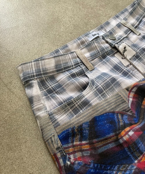 link lot(リンクロット)の「【26年秋冬新作アイテム】チェックシャツ巻き風プリントデニムパンツ(デニムパンツ・メンズ・その他・L/M)」の11枚目の写真