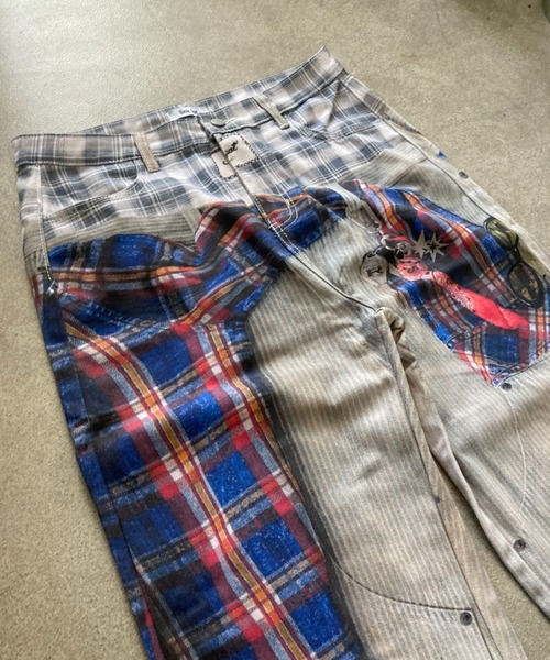 link lot(リンクロット)の「【26年秋冬新作アイテム】チェックシャツ巻き風プリントデニムパンツ(デニムパンツ・メンズ・その他・L/M)」の12枚目の写真