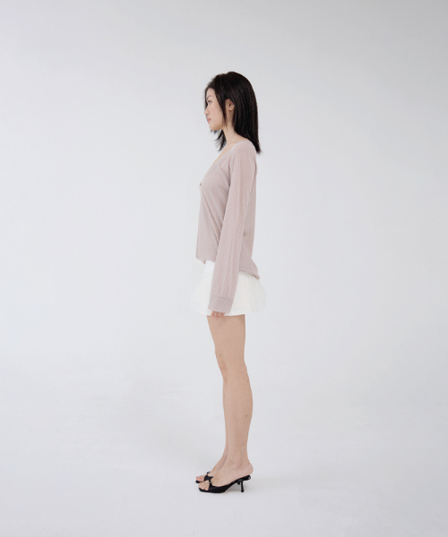 BELLIALEU(ベルリアル)の「CLOUD V-NECK OATMEAL(Tシャツ/カットソー・レディース・その他・FREE)」の2枚目の写真