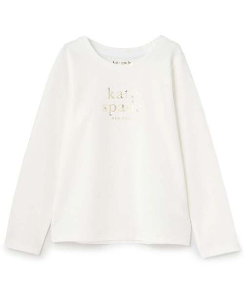 kate spade new york kids(ケイトスペードニューヨーク)の「ベーシックロゴ長袖Tシャツ(Tシャツ/カットソー・キッズ・オフホワイト/ブラック・130cm/140cm/160cm/150cm)」の1枚目の写真