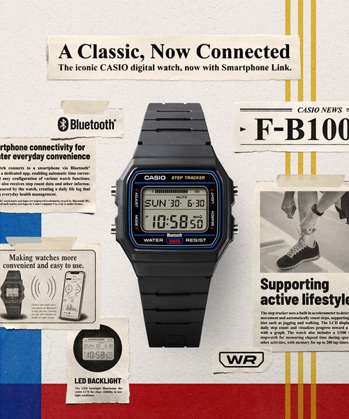 CASIO(カシオ)の「CASIO/カシオ 腕時計 CASIO Collection STANDARD F-B100W-1BJF(デジタル腕時計・メンズ・ブラック×ブラック・FREE)」の3枚目の写真