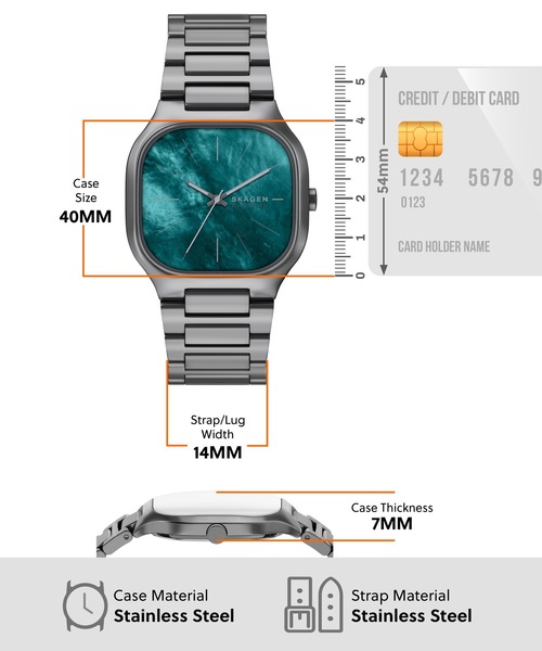 SKAGEN(スカーゲン)の「スカーゲン 腕時計 メンズ アナログ ステンレス SKW6954(アナログ腕時計・メンズ・チャコールグレー・FREE)」の5枚目の写真