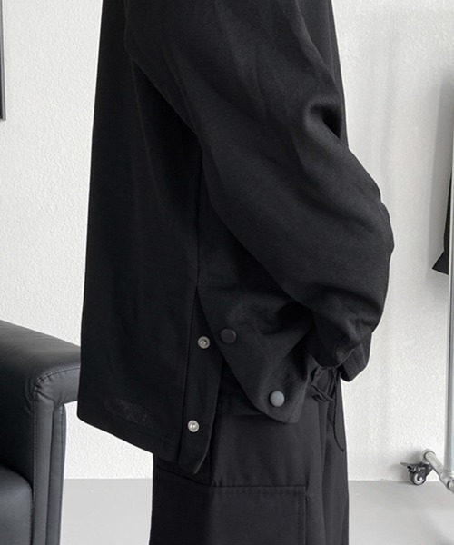KELVIN(ケルヴァン)の「リラックスサイドスリットロンT(Tシャツ/カットソー・メンズ・グレー/ブラック・MEDIUM/LARGE)」の18枚目の写真
