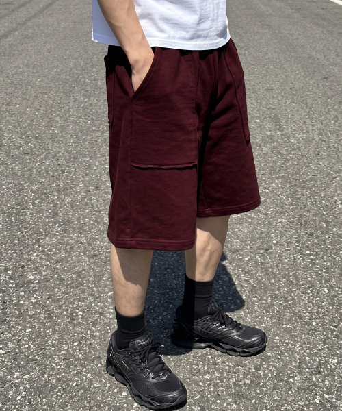UNDEROFF(アンダーオフ)の「ローカットアウトポケットバミューダパンツバーガンディ(その他パンツ・レディース・バーガンディー・FREE)」の2枚目の写真