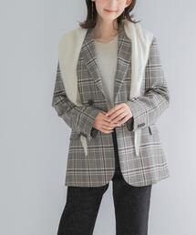 URBAN RESEARCH ROSSO WOMEN | チェックテーラードフォルムジャケット(その他アウター)
