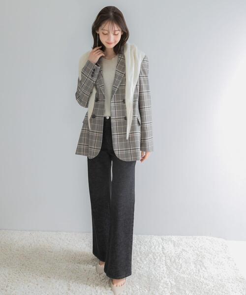 URBAN RESEARCH ROSSO WOMEN(アーバンリサーチ ロッソ)の「チェックテーラードフォルムジャケット(その他アウター・レディース・ブルー系その他/ベージュ系その他・36/38)」の7枚目の写真