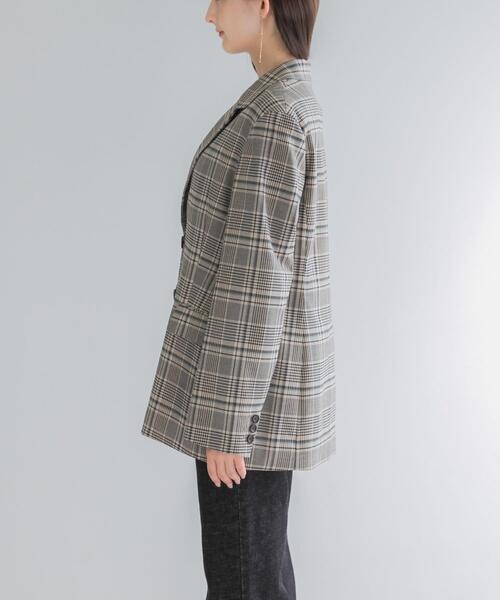 URBAN RESEARCH ROSSO WOMEN(アーバンリサーチ ロッソ)の「チェックテーラードフォルムジャケット(その他アウター・レディース・ブルー系その他/ベージュ系その他・36/38)」の9枚目の写真
