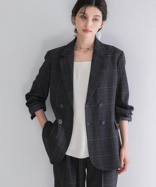 URBAN RESEARCH ROSSO WOMEN(アーバンリサーチ ロッソ)の「チェックテーラードフォルムジャケット(その他アウター・レディース・ブルー系その他/ベージュ系その他・36/38)」の16枚目の写真