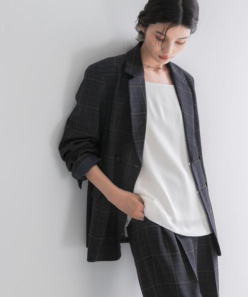 URBAN RESEARCH ROSSO WOMEN(アーバンリサーチ ロッソ)の「チェックテーラードフォルムジャケット(その他アウター・レディース・ブルー系その他/ベージュ系その他・36/38)」の18枚目の写真