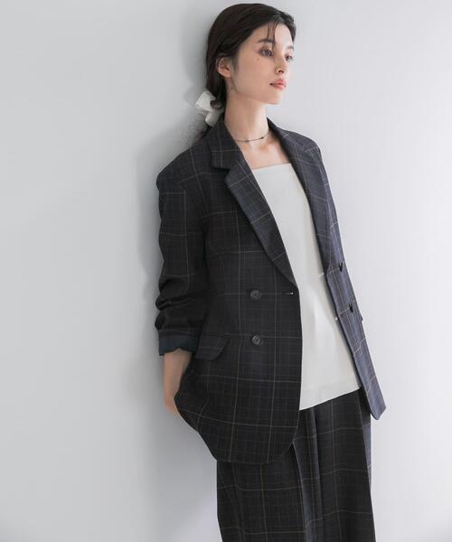 URBAN RESEARCH ROSSO WOMEN(アーバンリサーチ ロッソ)の「チェックテーラードフォルムジャケット(その他アウター・レディース・ブルー系その他/ベージュ系その他・36/38)」の19枚目の写真