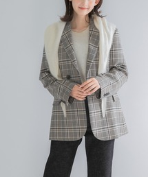 URBAN RESEARCH ROSSO WOMEN | チェックテーラードフォルムジャケット(その他アウター)