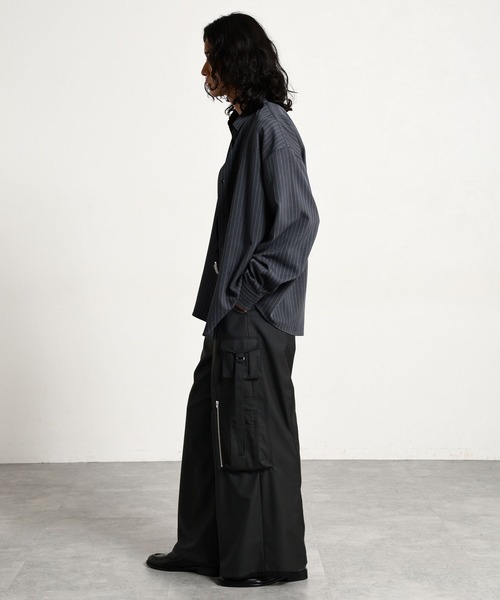 RAGEBLUE(レイジブルー)の「MULTI-POCKET PARACHUTE PANTS/マルチポケットパラシュートパンツ(カーゴパンツ・メンズ・ダークグレー/ブラック・LARGE/MEDIUM)」の6枚目の写真