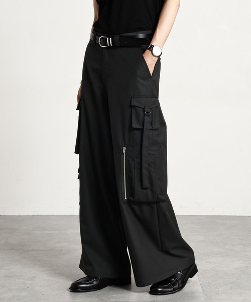 RAGEBLUE(レイジブルー)の「MULTI-POCKET PARACHUTE PANTS/マルチポケットパラシュートパンツ(カーゴパンツ・メンズ・ダークグレー/ブラック・LARGE/MEDIUM)」の8枚目の写真