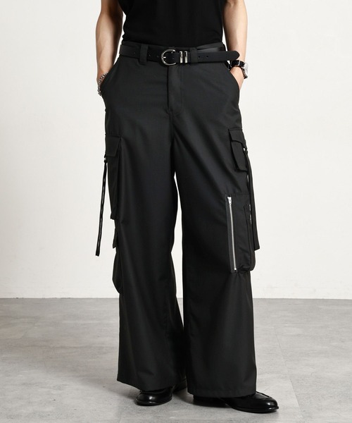 RAGEBLUE(レイジブルー)の「MULTI-POCKET PARACHUTE PANTS/マルチポケットパラシュートパンツ(カーゴパンツ・メンズ・ダークグレー/ブラック・LARGE/MEDIUM)」の9枚目の写真
